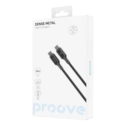 CABLE PROOVE Dense Metal TIPO C TIPO C 60W- NEGRO