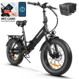 Bicicleta Electrica Samebike LOTDM200II 48v-13Ah-750W 40km/h CM Rodado 20 Black
