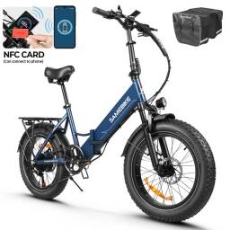 Bicicleta Electrica Samebike LOTDM200II 48v-13Ah-750W 40km/h CM Rodado 20 Blue