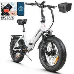 Bicicleta Electrica Samebike LOTDM200II 48v-13Ah-750W 40km/h CM Rodado 20 White