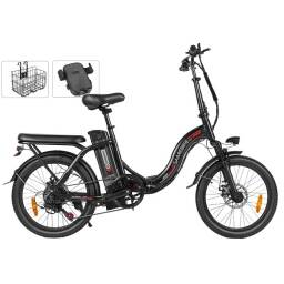 Bicicleta Electrica Samebike CY20 36v-12Ah-350W 32km/h Rodado 20 Plegable Black