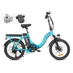 Bicicleta Electrica Samebike CY20 36v-12Ah-350W 32km/h Rod 20 Plegable Lake Blue