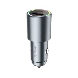 CARG - CARGADOR P/AUTO PROOVE USB+TIPO C 53W - GRIS