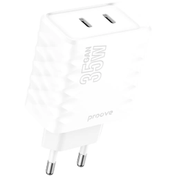 CARG - CARGADOR PROOVE TIPO C DOBLE 35W - BLANCO
