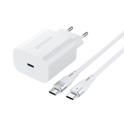 Cargador c/Cable Rapid 30W (PD) + Cable Type-C to Type-C