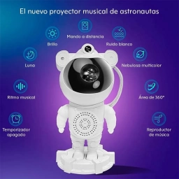 ASTRONAUTA LUZ DE AURORA CON LUNA - BLANCO