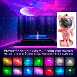 ASTRONAUTA LUZ DE AURORA CON LUNA - ROSA