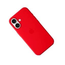 Protector de Silicona semi rígido Rojo iPhone 16