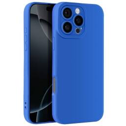 Protector de Silicona semi rígido Azul iPhone 16 Pro