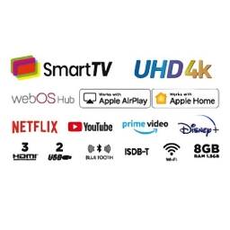 LED SMART TV 43 Pulgadas 4K Enxuta LEDENX1243SDF4KW