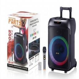 Parlante bluetooth JBR-1205 12" 20W con Microfono Inalambrico