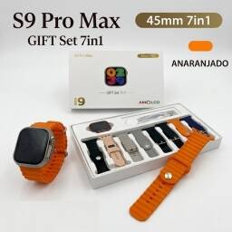 Smart Watch S9 Pro Max 45mm 7 Correas intercambiables - Anaranjado