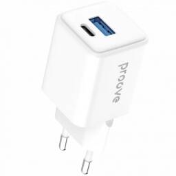 Cargador Proove Pocket GaN 30W TipoC(PD3,0) + USB(QC4.0) - White