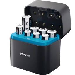 Cargador AA/AAA Proove Compact Station con 8 Pilas Recargables de regalo