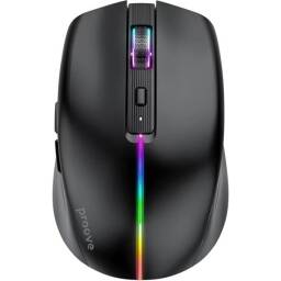 Mouse inal�mbrico recargable dual (bluetooth y 2.4ghz) Proove Comet Black