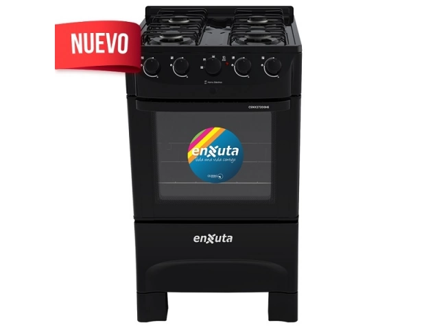 Cocina Combinada 4 Hornallas Color Negro