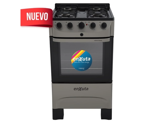 Cocina Combinada 4 Hornallas Color Gris